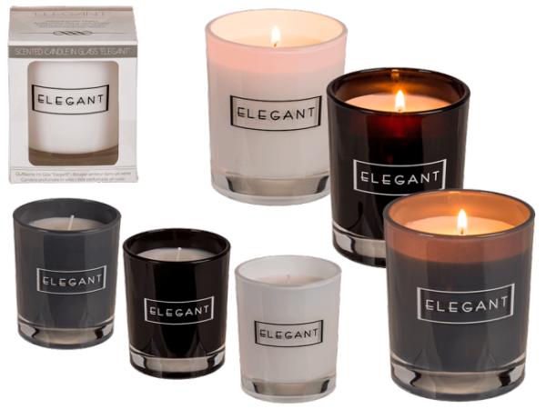Svijeća u crno,bjela elegant 100778