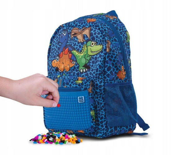 Ruksak mini Pixie PXB-18-90 dinosaur/plavi