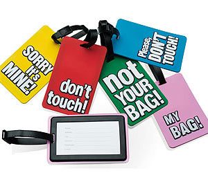 Privjesak za putnu torbu, engleski slogani, 7x11 cm, 62/3988