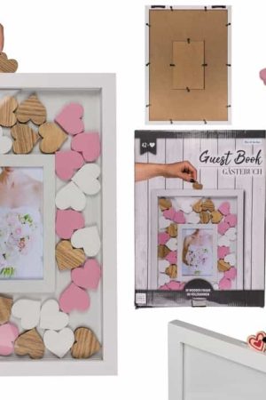 Ram / kutija za svadbu sa 42 drvena srca 144312