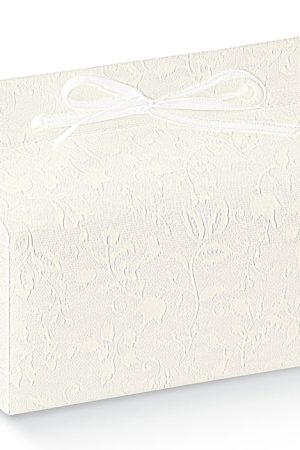 Kutija bijela čipka, 140x90x60mm, 17766 FLO