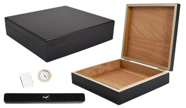 Humidor za 12-15 cigara, Angelo crni 920001