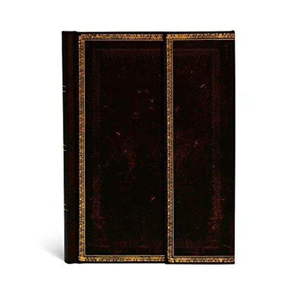 Rokovnik Black Moroccan Old Leather Midi Lined