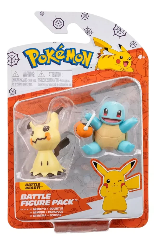 Pokemon figurica BATTLE FIGURE 2PK - MIMIKYU AND HALLOWEEN SQUIRTLE - Image 2