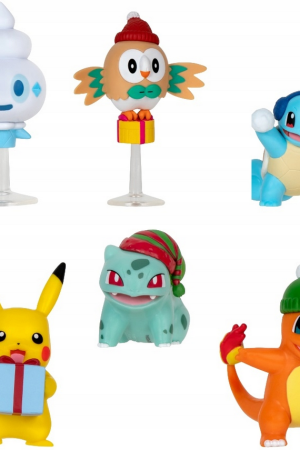 Pokemon figurica BATTLE FIGURE 6PK - BULBASAUR, CHARMANDER, SQUIRTLE, PIKACHU, ROWLET, VANILLITE